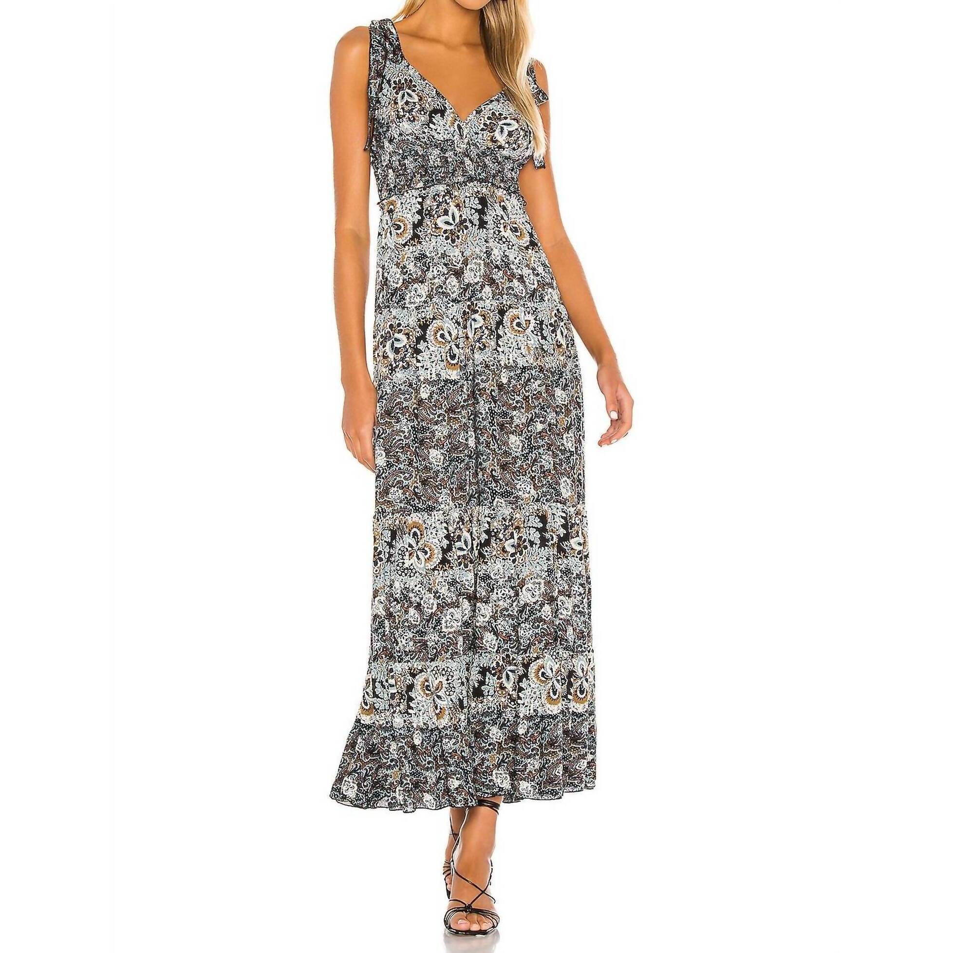 New Free People Lets Smock About It Dress In Black Combo